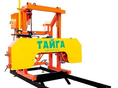Ленточная пилорама Тайга Т-3 SUPER + Усиленный рельсовый путь