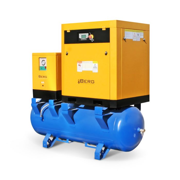 Винтовой компрессор BERG ВК-15РО-500 на ресивере с осушителем Винтовой компрессор BERG ВК-15РО-500 на ресивере с осушителем
