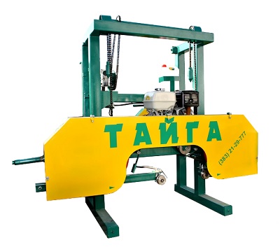 Пилорама ленточная Тайга Т-2Б + Усиленный рельсовый путь (Lifan)