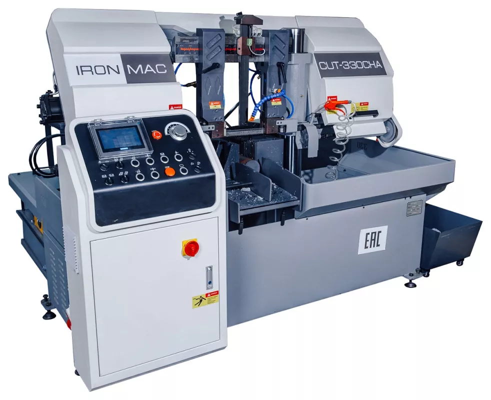 Автоматический ленточнопильный станок по металлу колонного типа IRONMAC CUT-430СHA