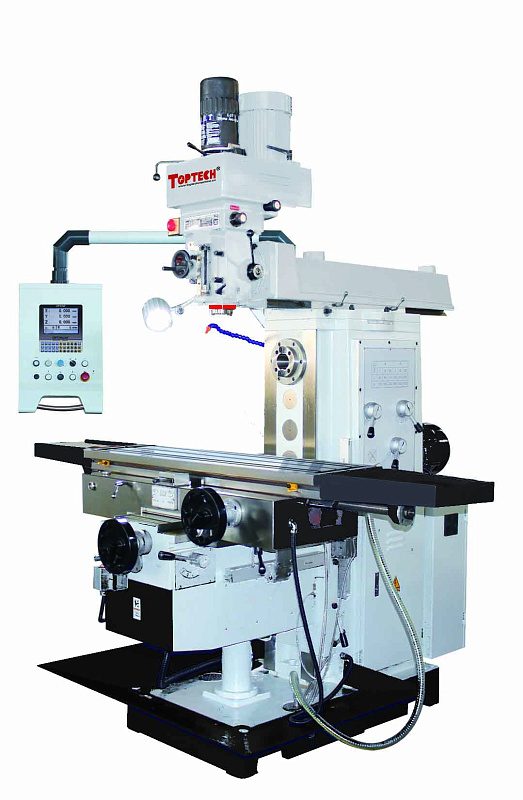 Универсальный консольно-фрезерный горизонтальный станок с УЦИ с сервоприводом Optimum MT8S (TopTech)
