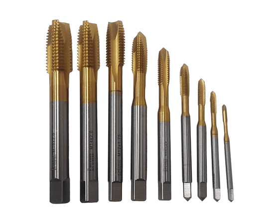 Набор метчиков М3-М16, Partner, HSSE спиральная канавка 40°, H6, TiN (Серия 316) Набор метчиков М3-М16, Partner, HSSE спиральная канавка 40°, H6, TiN (Серия 316)