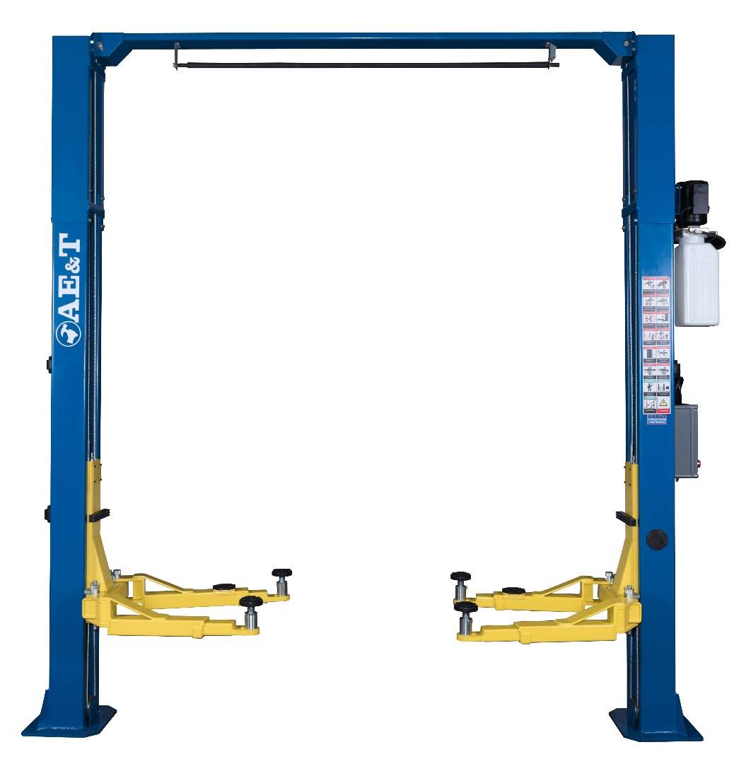 Подъемник двухстоечный AE&T S4D-2E, 4т, с верхней синхронизацией, 220B