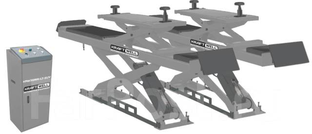 Подъемник ножничный KraftWell г/п 3500 кг. заглубляемый, платформы для сход-развала с подъемником второго уровня (для SUV) Подъемник ножничный KraftWell г/п 3500 кг. заглубляемый, платформы для сход-развала с подъемником второго уровня (для SUV)