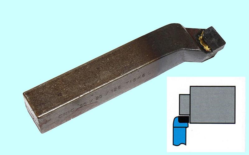 Резец Подрезной отогнутый 20х20х125 Т5К10 левый DIN 4977 Резец Подрезной отогнутый 20х20х125 Т5К10 левый DIN 4977