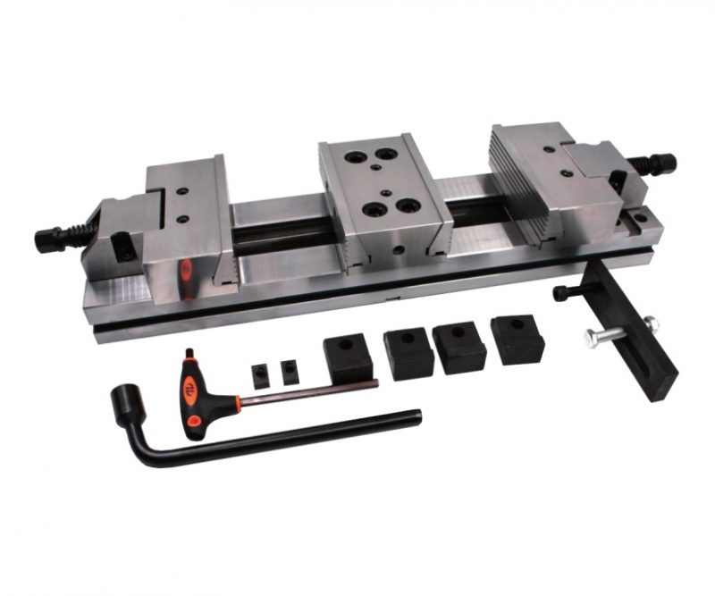 Тиски станочные прецизионные модульные двойные Zegyo ZQ83150A 150x2x160