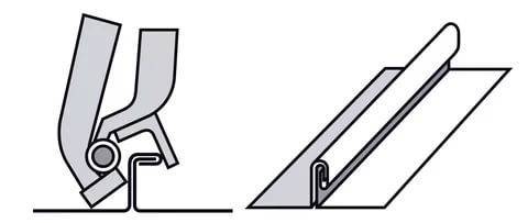 Рамки для закрытия двойного стоячего фальца