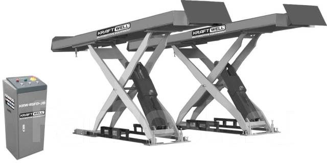 Подъемник ножничный KraftWell г/п 4500 кг. заглубляемый, платформы гладкие Подъемник ножничный KraftWell г/п 4500 кг. заглубляемый, платформы гладкие