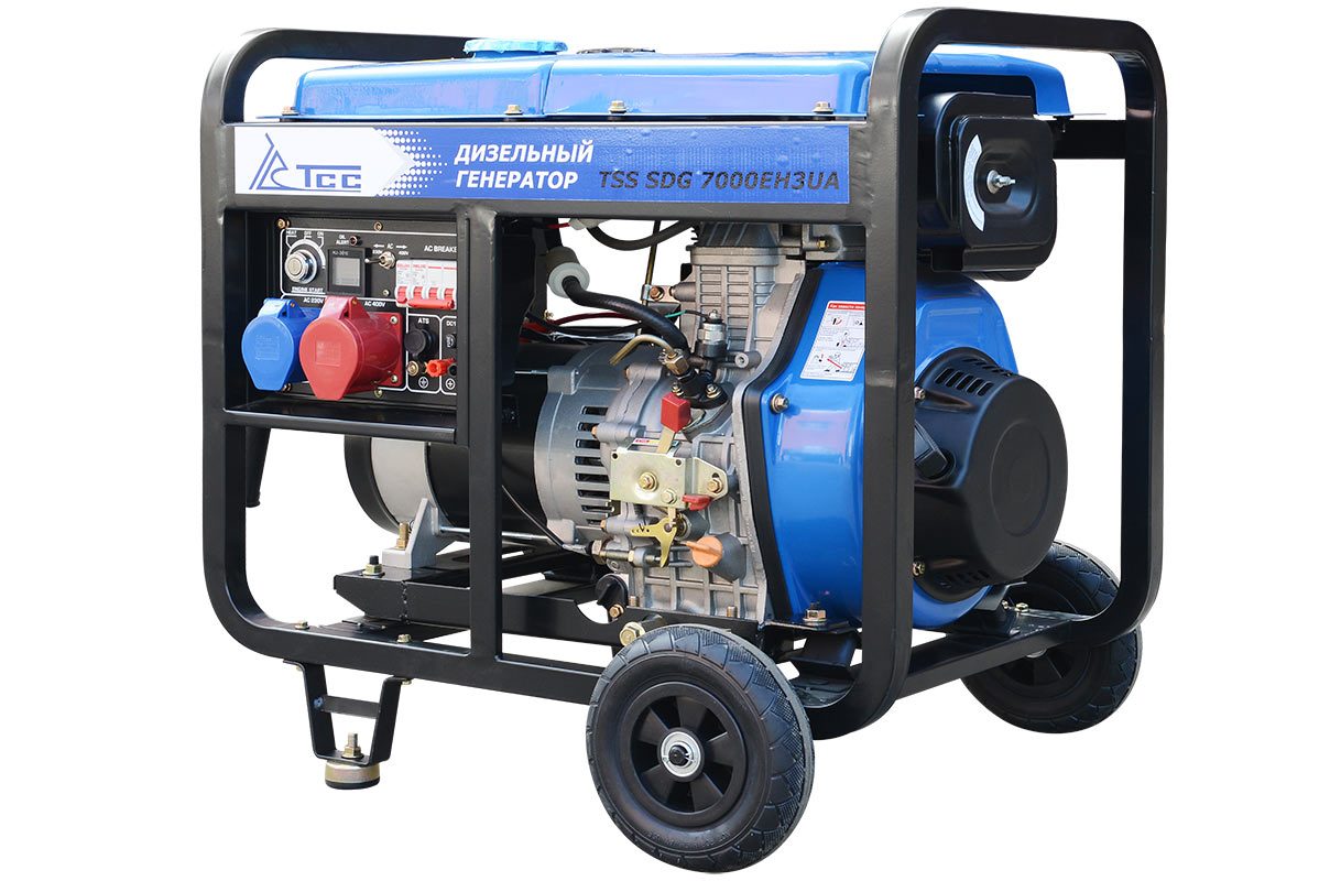 Портативный дизельный генератор ТСС SDG 7000EH3UA