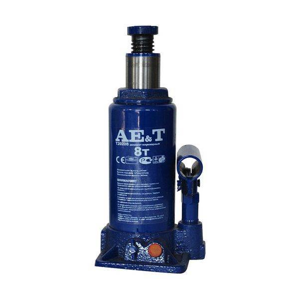 Домкрат бутылочный AE&T T20208 8т Домкрат бутылочный AE&T T20208 8т