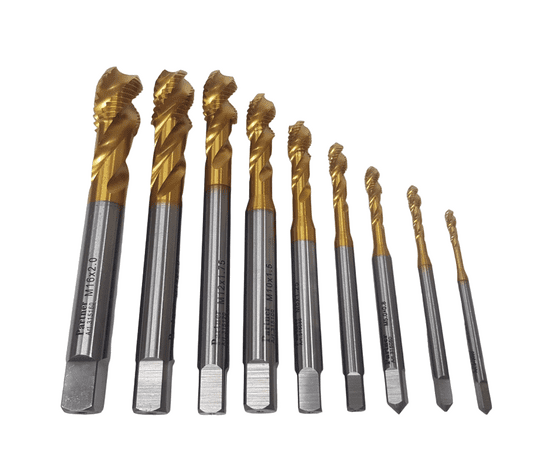 Набор метчиков М3-М16, Partner, HSSE спиральная канавка 40°, H6, TiN (Серия 315) Набор метчиков М3-М16, Partner, HSSE спиральная канавка 40°, H6, TiN (Серия 315)