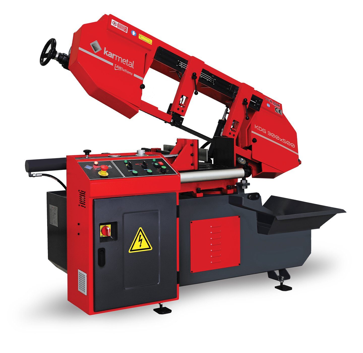 Полуавтоматический консольный ленточнопильный станок KARMETAL KDG 300x500
