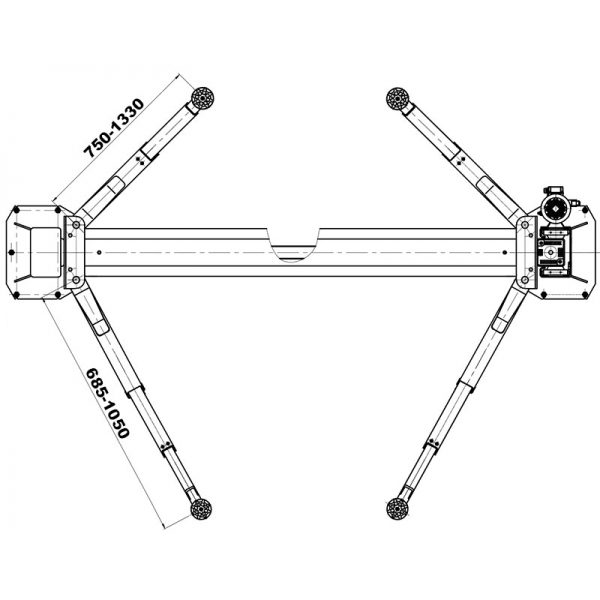 Подъемник двухстоечный KraftWell электрогидравлический KRW4ML_blue