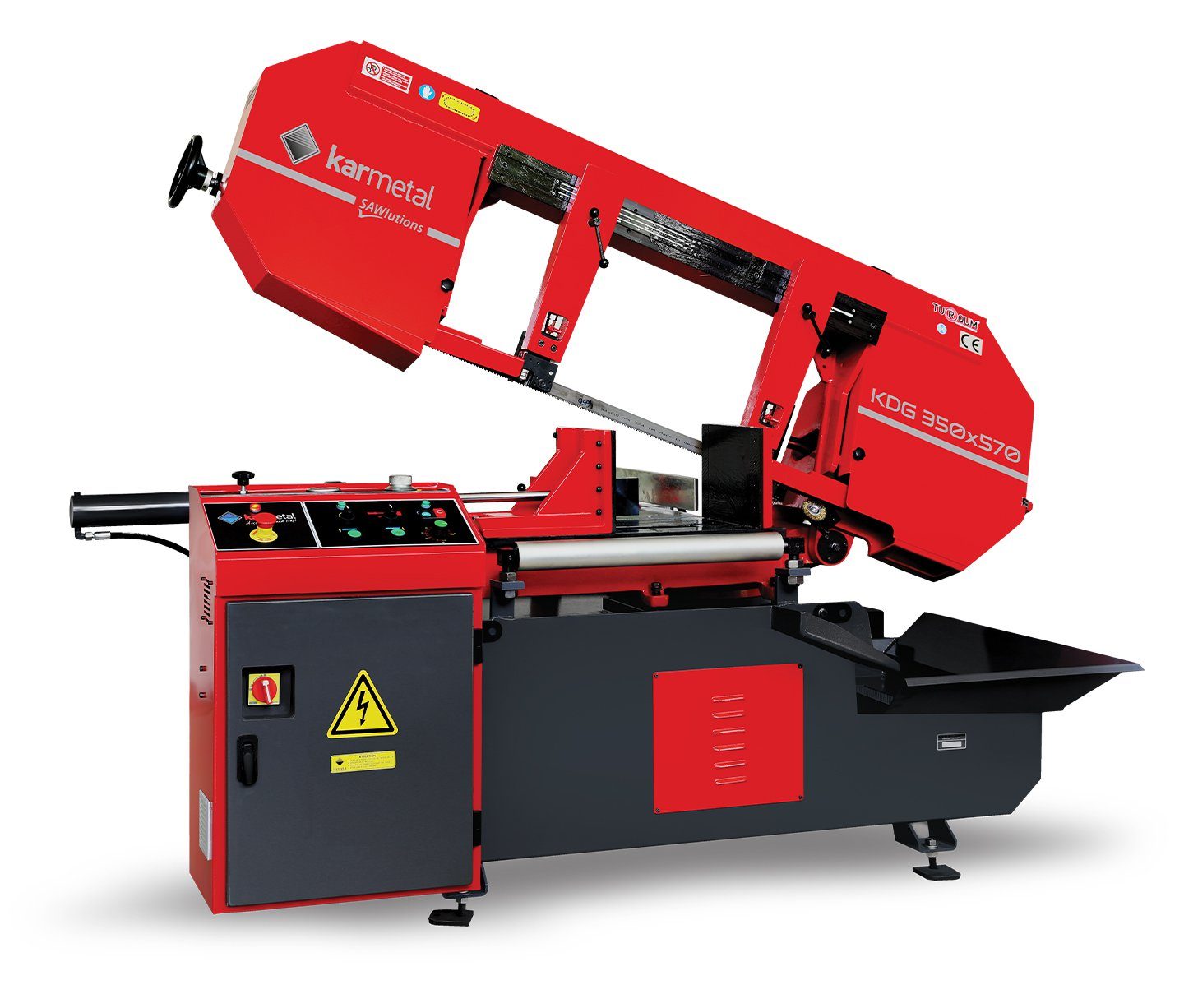 Полуавтоматический консольный ленточнопильный станок KARMETAL KDG 350x570