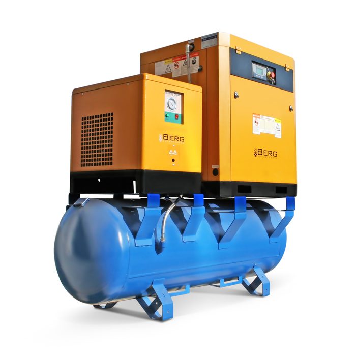 Винтовой компрессор BERG ВК-7.5РО-500 на ресивере с осушителем Винтовой компрессор BERG ВК-7.5РО-500 на ресивере с осушителем