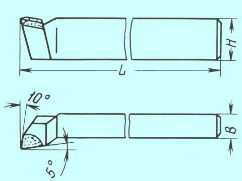 Резец Подрезной отогнутый 25х20х140 Т5К10 Резец Подрезной отогнутый 25х20х140 Т5К10