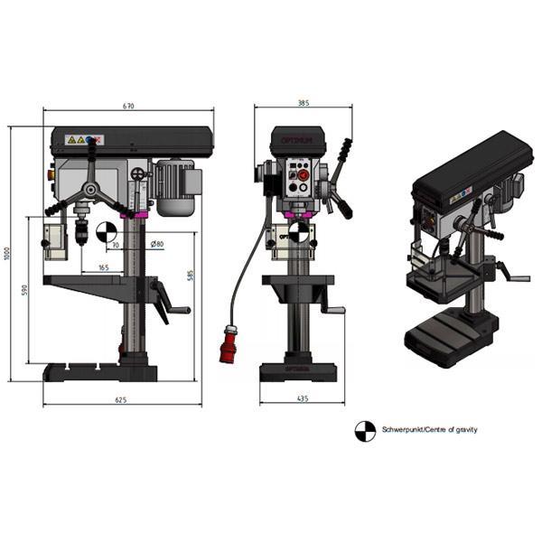 Сверлильный станок OPTIdrill B 24H (230 V) Сверлильный станок OPTIdrill B 24H (230 V)