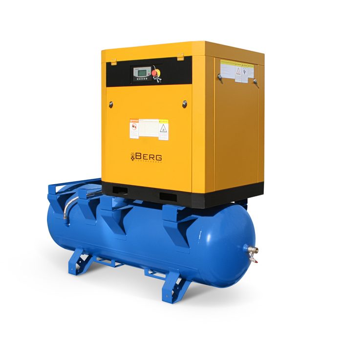 Винтовой компрессор BERG ВК-7.5Р-500 на ресивере Винтовой компрессор BERG ВК-7.5Р-500 на ресивере