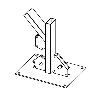 Угольник магнитный для сварки отключаемый MAG605 Smart&Solid