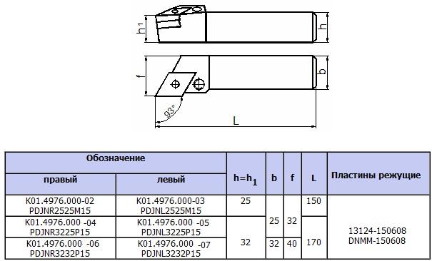Резец Контурный 25х25х150 (PDJNL-25 25-М15) с ромбич. пласт. Т15К6 левый(DNMG-150612) Резец Контурный 25х25х150 (PDJNL-25 25-М15) с ромбич. пласт. Т15К6 левый(DNMG-150612)