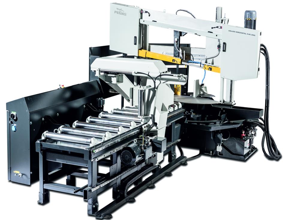 Двухколонный ленточнопильный станок с поворотной рамой Pegas-Gonda 440×600 Horizontal X-NC-BS Двухколонный ленточнопильный станок с поворотной рамой Pegas-Gonda 440×600 Horizontal X-NC-BS