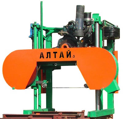 Ленточная дизельная пилорама Алтай-3 900 (Kubota)