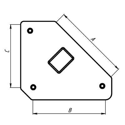 Угольник магнитный для сварки отключаемый MAG606 Smart&Solid Угольник магнитный для сварки отключаемый MAG606 Smart&Solid