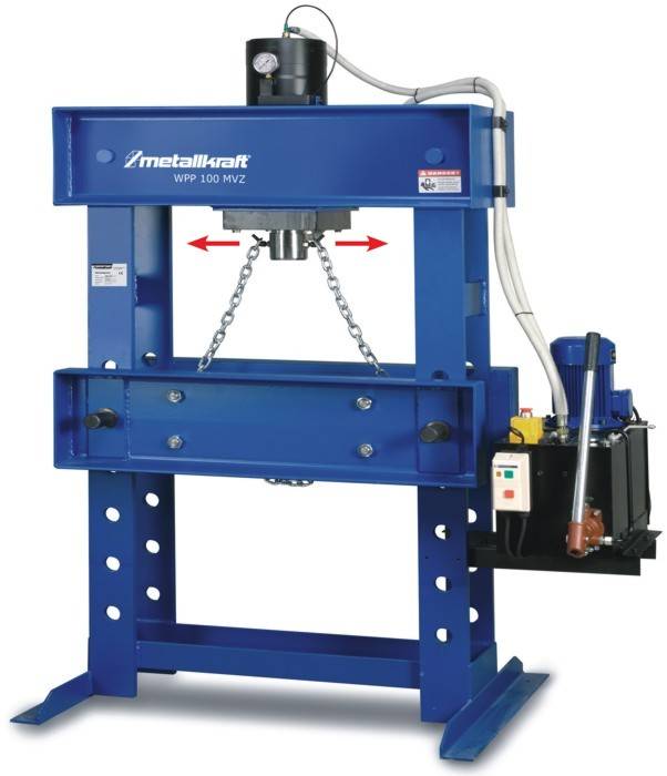 Пресс гидравлический с подвижным поршнем WPP 100 МBK Metallkraft 4012100