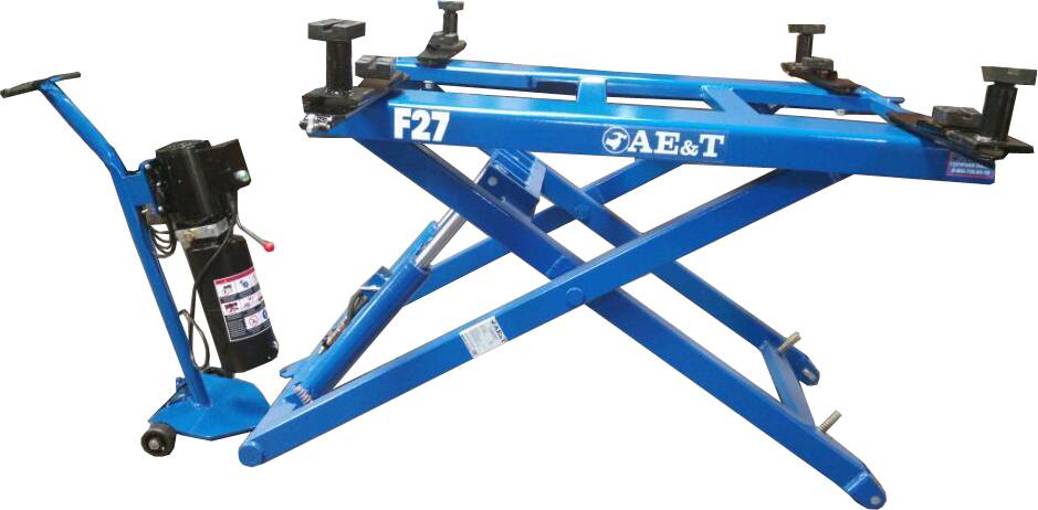 Подъемник ножничный AE&T F27 2.6т, передвижной (подъем 1.3 метра), 220В/380В Подъемник ножничный AE&T F27 2.6т, передвижной (подъем 1.3 метра), 220В/380В