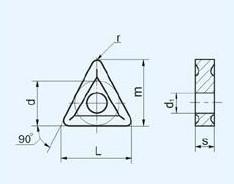 Пластина TNMG - 220412 СТ25М трехгранная dвн=5мм (01125) с 2-х сторонним стружколомом Пластина TNMG - 220412 СТ25М трехгранная dвн=5мм (01125) с 2-х сторонним стружколомом